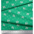 thumbnail image 3 of Soimoi Green Moss Georgette Fabric Bow & Diamond Geometric Print Fabric by the Yard 42 Inch Wide, 3 of 3