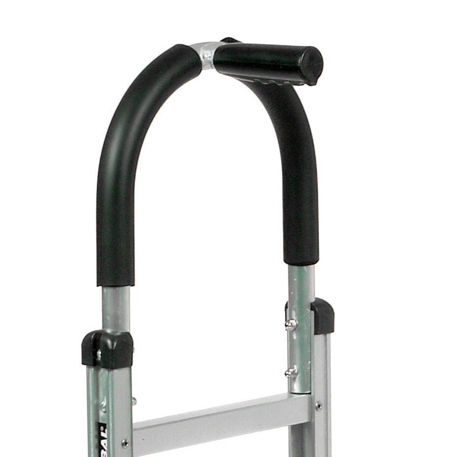 Global Industrial 168263 Aluminum Hand Truck with Pin Handle - Mold-On Rubber Wheels, Gray