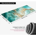 thumbnail image 2 of Modern Teal Green & Gold Marble Texture Art Mouse Pad - 31.5x11.8 Inch, Extended Gaming Mousepad with Stitched Edges, Rubber Base, Ideal for Work, Office, Home, 2 of 6
