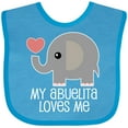 thumbnail image 3 of Inktastic My Abuelita Loves Me Boys or Girls Baby Bib, 3 of 4