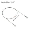 thumbnail image 2 of Unique Bargains 1.5mmx50cm Stainless Steel Lanyard Cable Eyelets Ended Wire Rope 10 Pack, 2 of 5