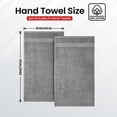 thumbnail image 3 of Infinitee Xclusives Premium Hand Towels - 100% Cotton - Light Gray | 16x28 inches | Pack of 6, 3 of 8