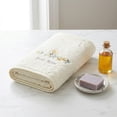 thumbnail image 5 of Unique Bargains Cotton Embroidered Floral Hand Towels Yellow 29" x 13", 5 of 8