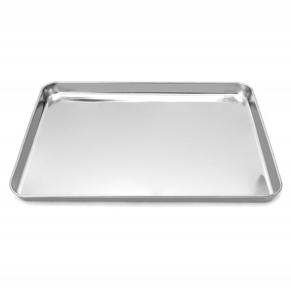 9.1x4.6x1In Stainless Steel Broiler Pan,Mirror Finish Mini Toaster Tray,Easy Clean Rectangle Tray,Silver Toaster Oven Pans for Baking