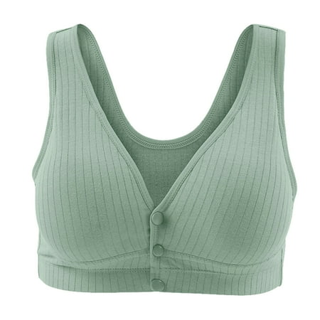 Quealent Maternity Bra Plus Size Nursing Bra Wireless Bra Women s Sleeping Maternity Bra Breastfeeding Bra (Green M)