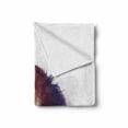 thumbnail image 2 of Donkey Soft Flannel Fleece Throw Blanket, Watercolor Style Donkey Portrait Design with Smudged Paint Effect Print, Cozy Plush for Indoor and Outdoor Use, 50" x 60", Multicolor, by Ambesonne, 2 of 6