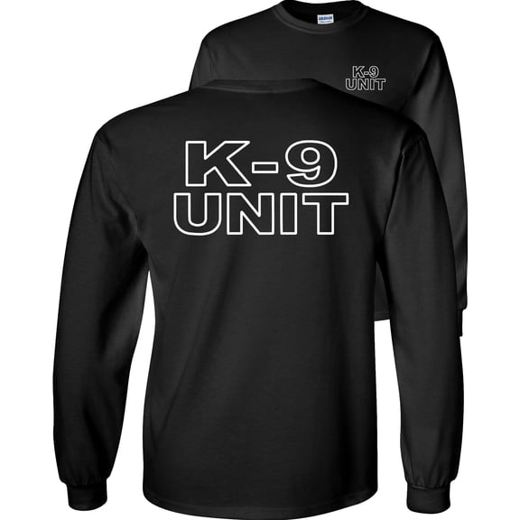Fair Game Police K-9 Unit Long Sleeve Shirt-Black-4x