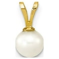 thumbnail image 4 of 14k Yellow Gold 5mm White Freshwater Cultured Pearl Pendant Necklace - Pendant for Women, 4 of 4