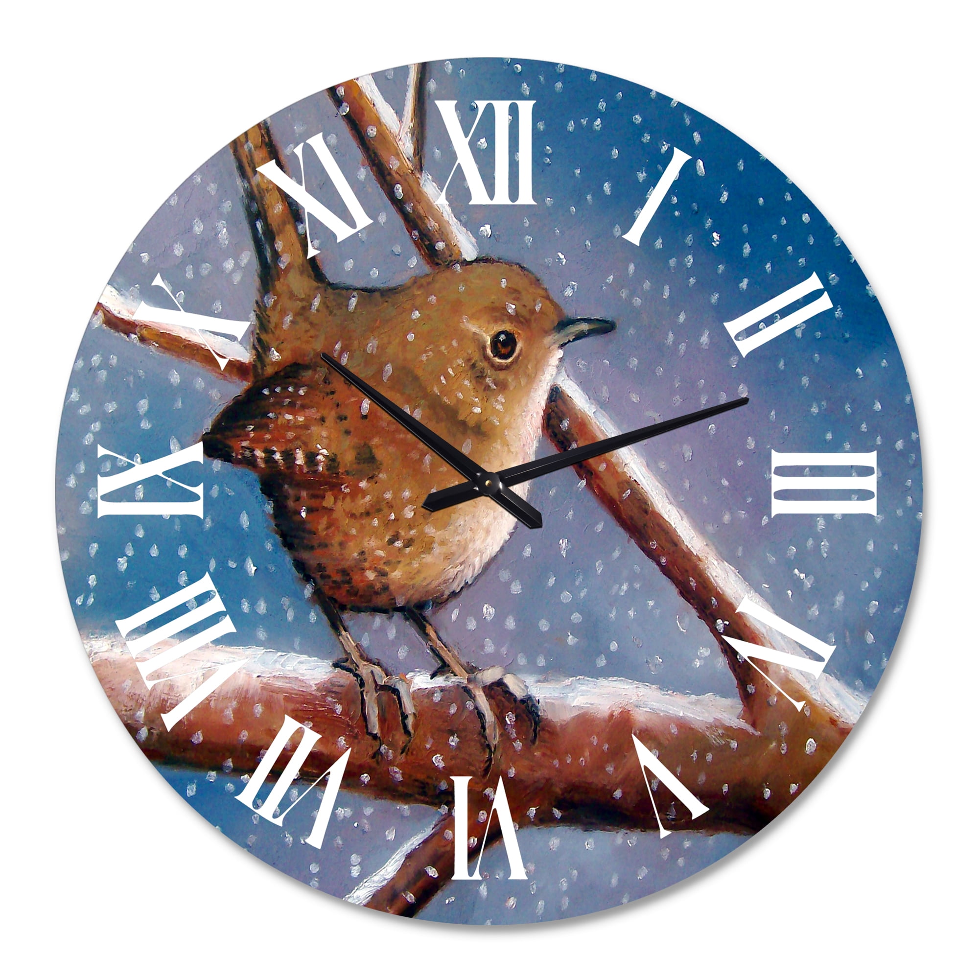 Designart 1 in Quartz Farmhouse Wall Clock