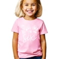 thumbnail image 3 of Six Floral 6th Birthday Shirt for Toddler Girls Sixth Birthday Outfit White on Pink Shirt Youth Large, 3 of 5