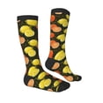 thumbnail image 4 of Lsque Orange Lemon Printed Crew Socks Men's Women's LightWeight Thin Casual Calf Socks ,Knee High Socks,Cotton Socks, 4 of 9