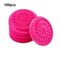thumbnail image 3 of Soporte para pestañas de 100 Uds., cantidad abundante, paleta de pestañas ligeras de PVC, duradero, para principiantes, regalo para el hogar, Ayudas para vestirse con gancho de botón Rosa roja Minnieouse  CE015313-05, 3 of 6