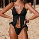 thumbnail image 1 of Trajes de baño para mujer, bikini de tela de doble capa con encaje, traje de baño de dos piezas para mujer, trajes de baño para mujer, traje de baño para mujer, trajes de baño de moda playera para muj, 1 of 3
