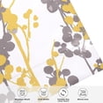 thumbnail image 5 of DriftAway Leah Abstract Floral Blossom Ink Painting Room Darkening Kitchen Tier Window Treatment, Set of Two, each 28"x36"+ 2" header (Yellow/Gray), 5 of 6