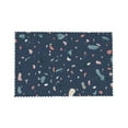 thumbnail image 4 of DouZhe Polyester Placemats Set of 4, Blue Terrazzo Abstract Pattern Heat Resistant Place Mats for Dining Table, 12" x 18", 4 of 6