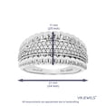 thumbnail image 5 of Vir Jewels 1/3 CTTW Lab Grown Diamond Wedding Band .925 Sterling Silver Prong Size 10, 5 of 7