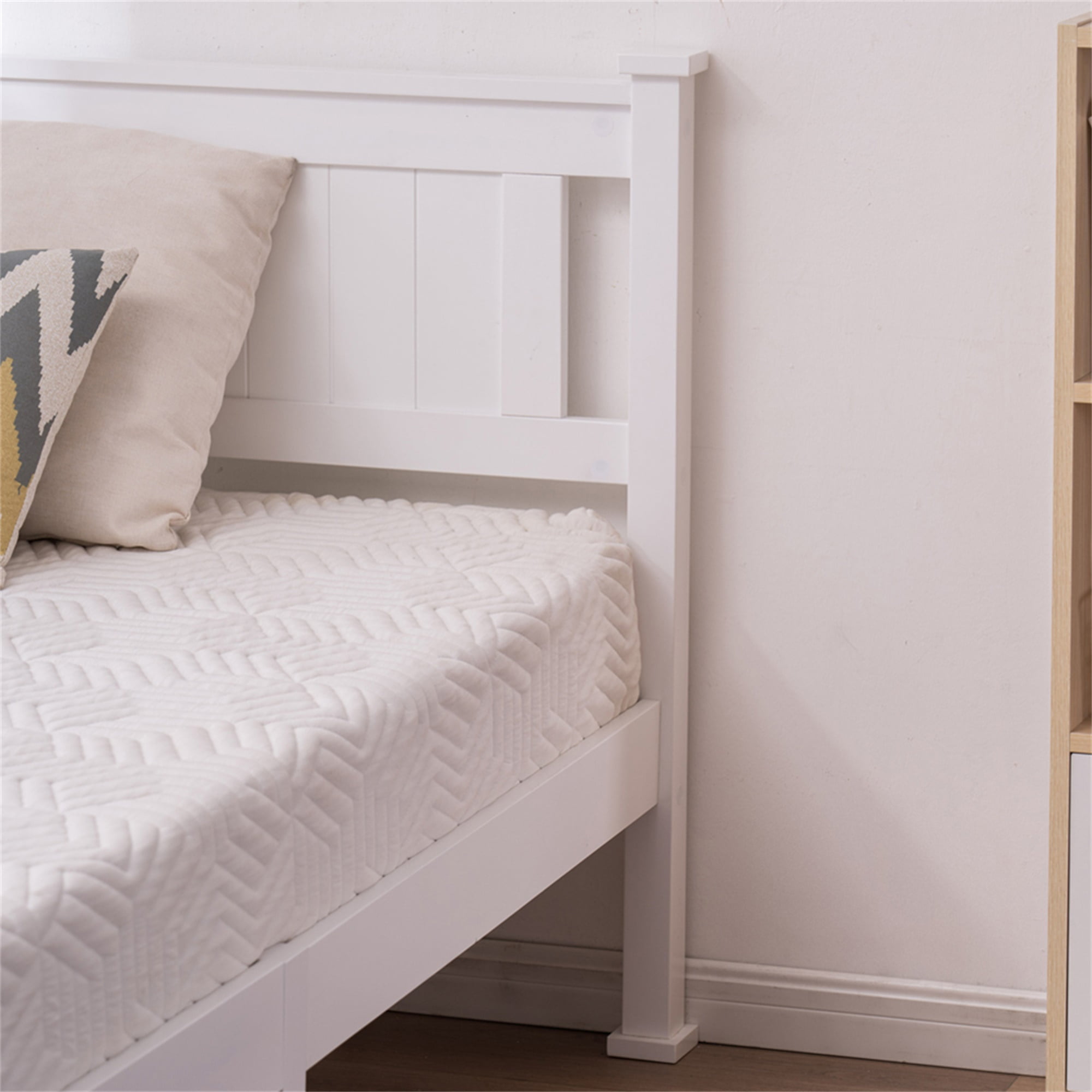 Kadyn Bed Bed Frame Platform Bed, Solid Pine Bed Frame with Sturdy Wood Slats, Modern Style Vertical Bed , Durable Upright Bed