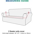 thumbnail image 5 of Super Stretch Sofa Slipcover, Elastic Solid Color Anti-Slip Design For 2-Seater Couch, Durable Practical Protection Against Stains, Dust, Wear, Sunlight Fading, Ideal For Homes, 5 of 5
