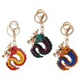 thumbnail image 4 of Dragon Modeling Key Chain Chinese Style Dragon Shape Key Holding Everyday Use Red 3Pcs, 4 of 5