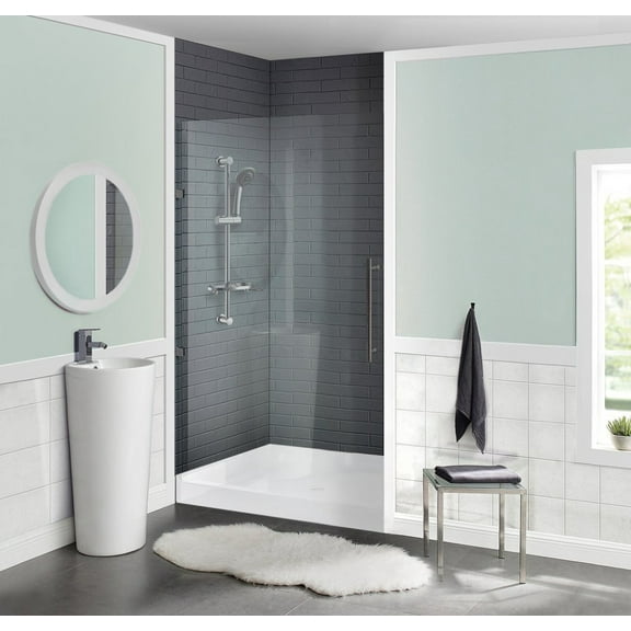 Swiss Madison Voltaire 42" x 36" Acrylic White, Single-Threshold, Center Drain, Shower Base