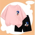 thumbnail image 3 of Conjunto de camiseta de pareja de Sonic para niños, traje de verano 2024, ropa para niñas de 2 a 12 años, ropa para niños, madre e hijos, 3 of 5