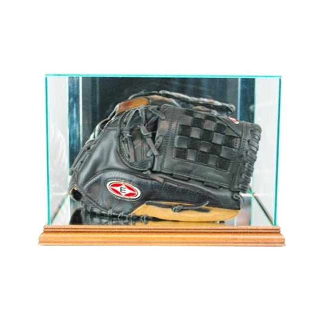 Perfect Cases BSBGLR-W Rectangle Baseball Glove Display Case, Walnut