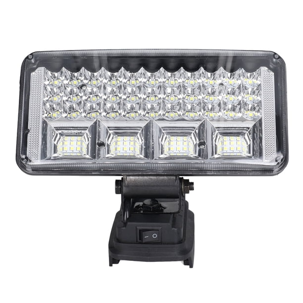 Risegun Luz De Trabajo Recargable, Luz De Trabajo LED Inalámbrica De 6000 LM Lámpara LED De Batería De Litio De Emergencia A Prueba De Agua 14.4V-18V para Acampar En Interiores Al Aire Libre