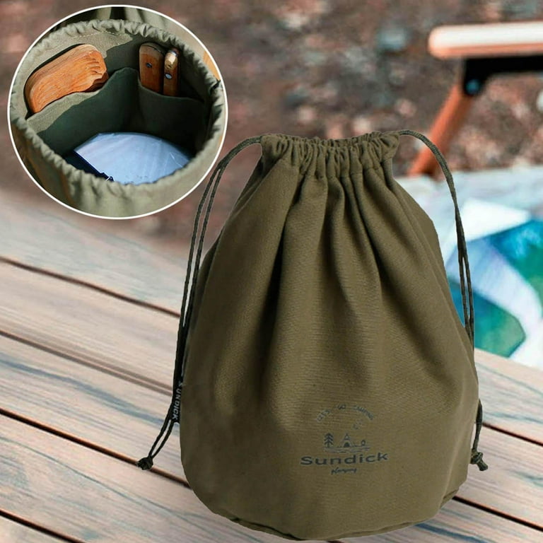 Drawstring Canvas Travel Pouch