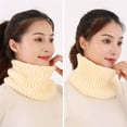 thumbnail image 2 of Reusable Scarf Women Winter Scarf Thick Knitted Warm Solid Color Windproof Elastic Anti-shrink Soft Lightweight Washable Neck Protection Heat, 2 of 8