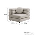 thumbnail image 4 of Modular Lounge Corner Chair, Tufted, Brown, Velvet, Living Room Lounge Cafe Lobby Hospitality Restaurant, Modern Contemporary, HB37187, 4 of 10