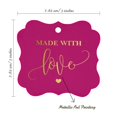 thumbnail image 7 of Inkdotpot Real Gold Foil Made With Love Wedding Tags Favor Bracket Shape Hang Pack Of 50 Paper Tags, 7 of 7