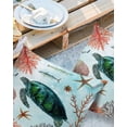 thumbnail image 2 of Pack of 2 Outdoor Pillow Covers, Turtles Fish Coral Starfish Marine Life Oceans Waterproof Square Throw Pillowcase Cushion Decorative Pillow Covers for Couch Patio Tent, 18x18 in, 2 of 6
