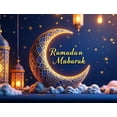 thumbnail image 5 of LUUFILx Ramadan Mubarak Banner Festive Decoration Islamic Background Ramadan Celebration Backdrop Eid Mubarak Party Supplies Lantern Design Indoor Outdoor Event Decor, 5 of 9