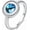 5, variant on Evil Eye Rings 925 Silver Protection Blue Turkish Rings for Women Devil's Eye Resin Patch with White Shell Statement Ring(3.5-12)