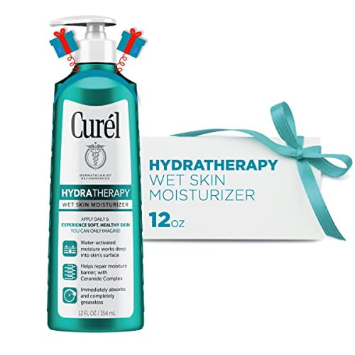 Curél Lotion Hydratante pour la Douche, Hydratant pour Peau Sèche Ou Très Sèche, avec Complexe Avancé de Céramides, pour une Rétention Optimale de l'Humidité, 12 Onces