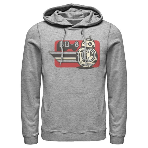 Men's Star Wars: The Rise of Skywalker BB-8 on the Run Pull Over Hoodie Athletic Heather 3X Large
