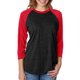 thumbnail image 1 of Triblend unisex manga raglán 3/4 VIN RED/ VIN BLK S Ropa de siguiente nivel 6051, 1 of 1