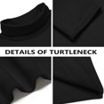 thumbnail image 5 of Tejiojio Men's Slim Fit Stretch Turtleneck Long Sleeve Pullover Tops – Lightweight Casual & Layering Basic, Classic Solid Tees T Shirts for Spring Fall Winter, 5 of 6