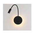thumbnail image 1 of 3+8W LED Bedside Reading Lamp LED Flexible Swan Reading Lamp (Black) Wall Light LED Reading Light with Switch Warm White 3000K Modern, 1 of 5