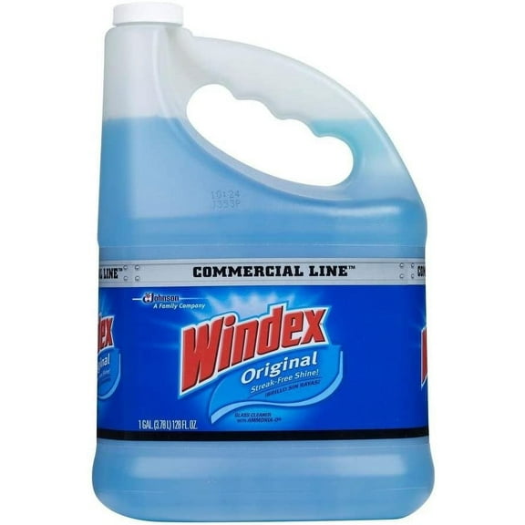 Windex Glass Cleaner Refill Commercial Line Original - Ammonia Formula - 128 Fl Oz Pack of 4