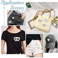 thumbnail image 4 of 6Pcs Heart Shape Rhinestone Patches Silver Heart Rhinestone Appliques Shinny Heart Shape Crystals Appliques, 4 of 9