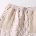 thumbnail image 4 of Lovskoo Women's Winter Lightweight Puffer Pants Cotton Quilted Loose Pockets with Zippered High Waisted Plush and Thick Warm Pants Beige, 4 of 9
