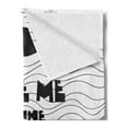 thumbnail image 2 of Whale Soft Flannel Fleece Blanket, Take Me to the Ocean Words from Mammal Swimming in Wavy Sea Eco Motivation, Cozy Plush for Indoor and Outdoor Use, 50" x 70", Dark Blue Grey White, by Ambesonne, 2 of 5