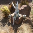 thumbnail image 3 of DEBGFS Sculpture de Fée Fleur Assise, Ornements de Jardin Tudor, Statue de Fée Assise d'Extérieur, Ornement de Jardin, Artisanat en Résine, Aménagement Paysager, Décoration de Cour, style02, 3 of 7