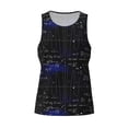 thumbnail image 4 of Fotbe Mathematica Science Pattern Men's Quick Dry Workout Tank Top Gym Muscle Tee Fitness Bodybuilding Sleeveless T Shirt Breathable Workout Shirt-Small, 4 of 9