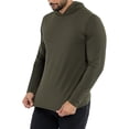 thumbnail image 4 of X RAY JEANS Mens Long Sleeve Hooded T-Shirt, Army Green, M, 4 of 7