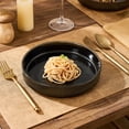 thumbnail image 4 of Famiware 4 Pieces 8.1" Stoneware Pasta Bowls, Microwave & Dishwasher Safe, Black Gold, 4 of 6