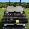 thumbnail image 2 of Yuyamidu Black American Flag Golf Cart Seat Covers with Pockets Patriotic Golf Cart Seat Towel Blanket for Club Car Seats Covers Accessories, 4th of July, 2 of 8