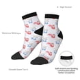 thumbnail image 4 of Bingfone Red Squirrel And Blue Rabbit Design Patterned Men's Women's Casual Cotton Socks, 4 of 5