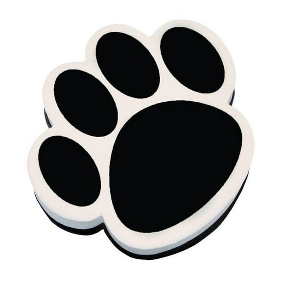 Ashley Productions  Magnetic Whiteboard Eraser, Black Paw - 6 Each
